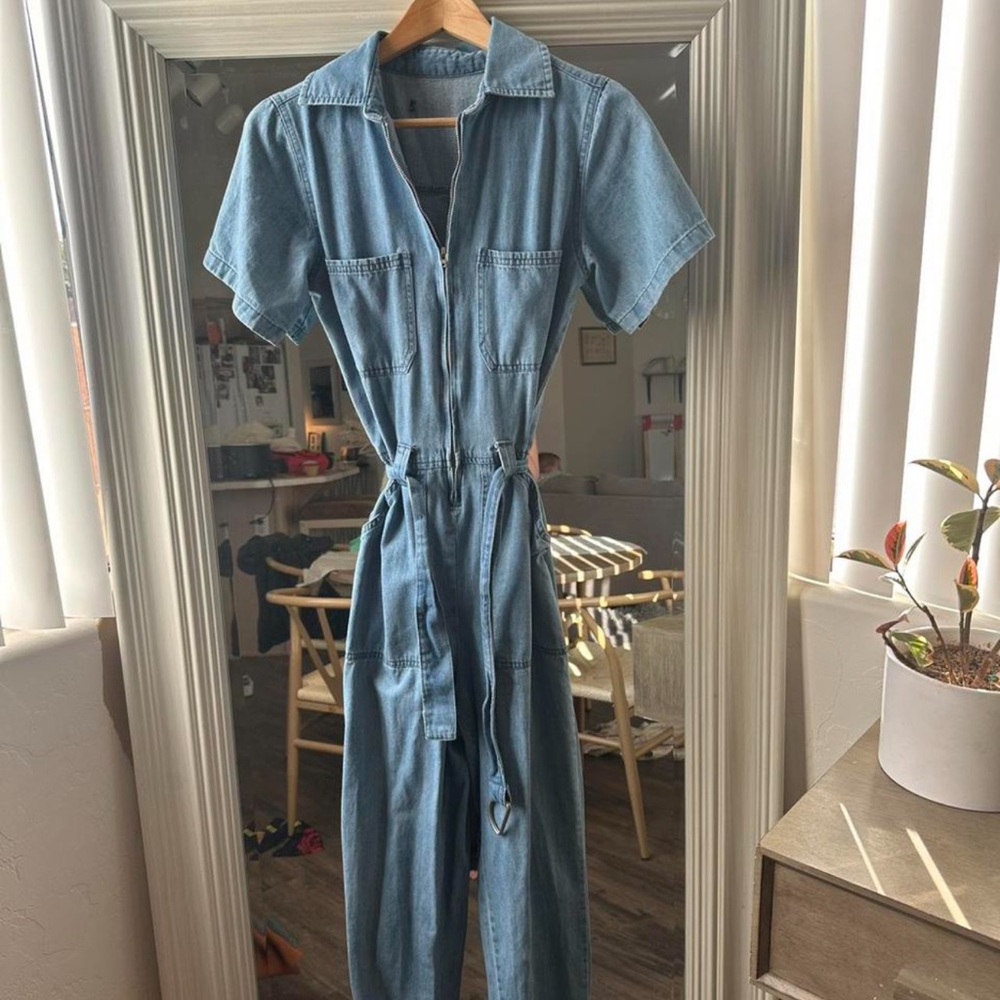 Blue Denim Jumpsuit-LIKE NEW